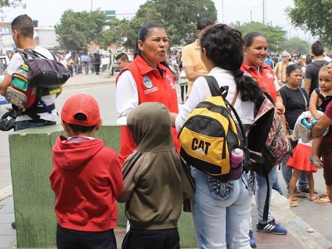 Se trata de acercar la vacunación a menores de uno a cinco años, extranjeros procedentes de Venezuela. Foto: Instituto Departamental de Salud