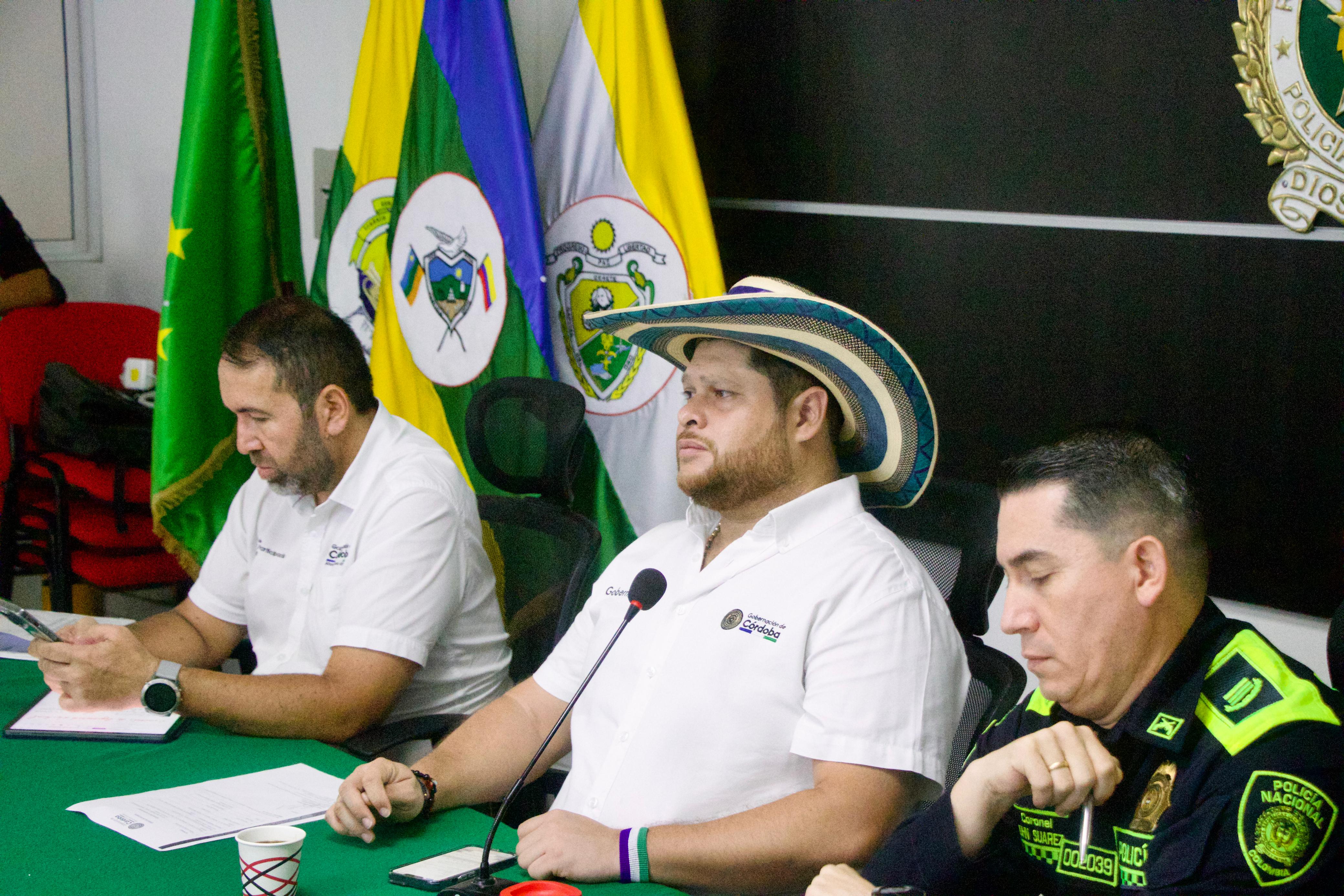 Consejo de seguridad en Córdoba. Foto: prensa Gobernación de Córdoba.