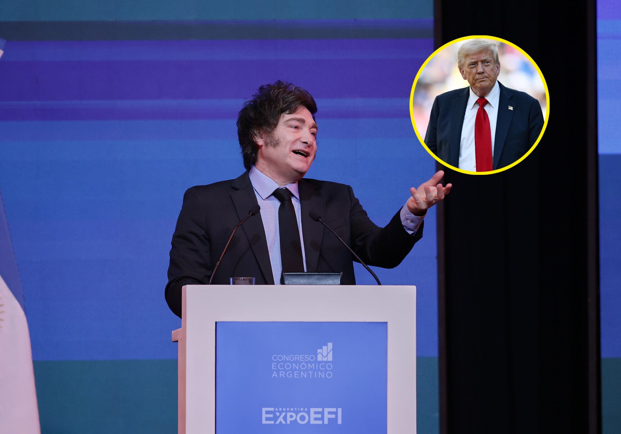 Javier Milei alabó a Donald Trump y prometió crecimiento “irreversible” en Argentina tras los comicios. Foto: Getty Images.