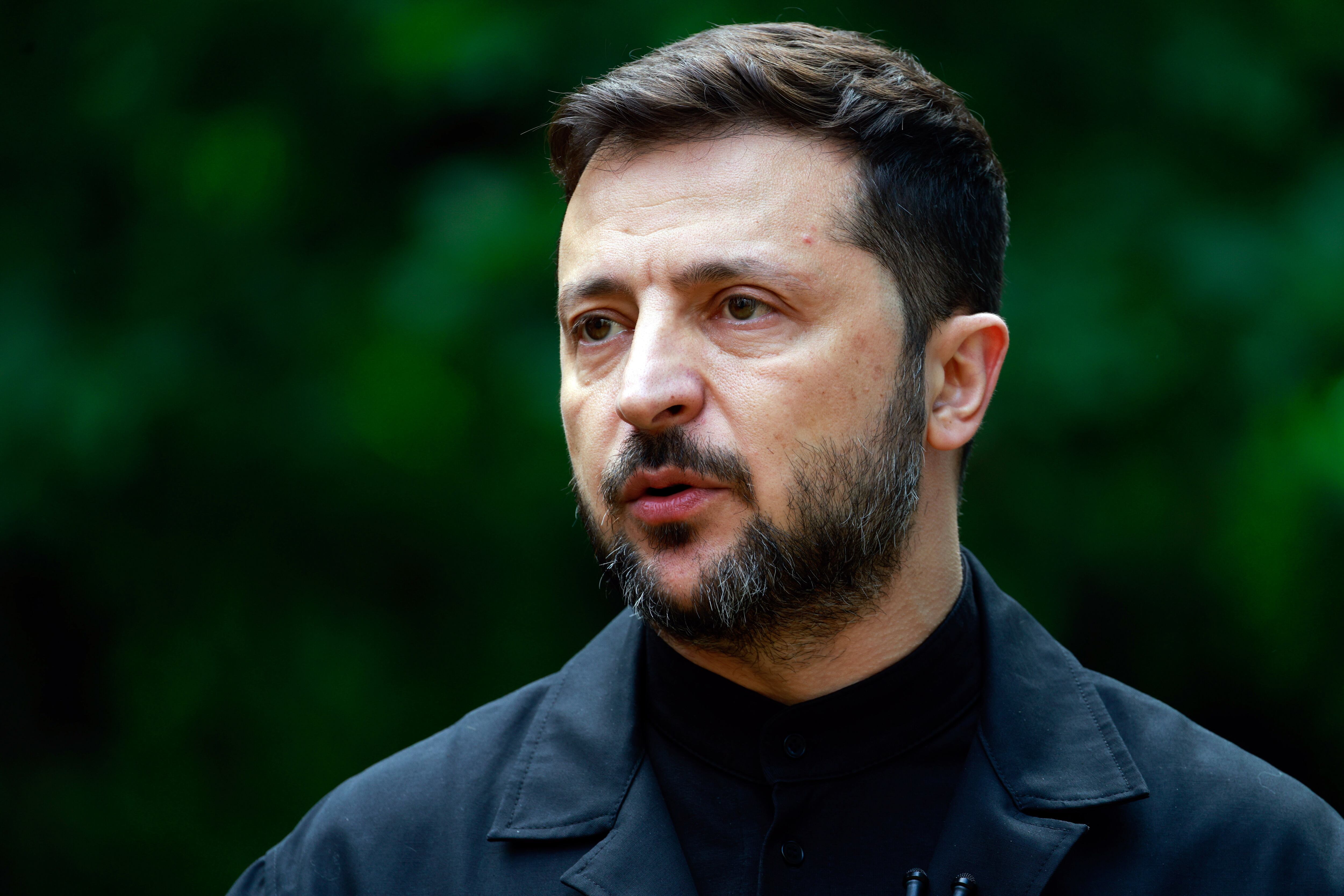 Volodímir Zelenski aseguró que “lo más importante” para Ucrania es la coproducción de drones. Foto: EFE/EPA/JASON ALDEN / POOL