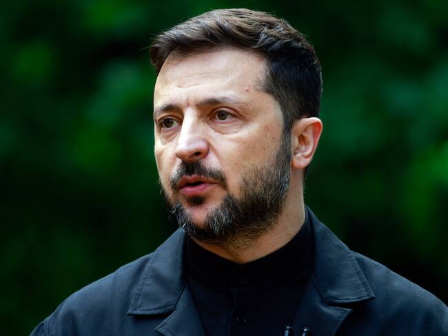 Volodímir Zelenski aseguró que “lo más importante” para Ucrania es la coproducción de drones. Foto: EFE/EPA/JASON ALDEN / POOL