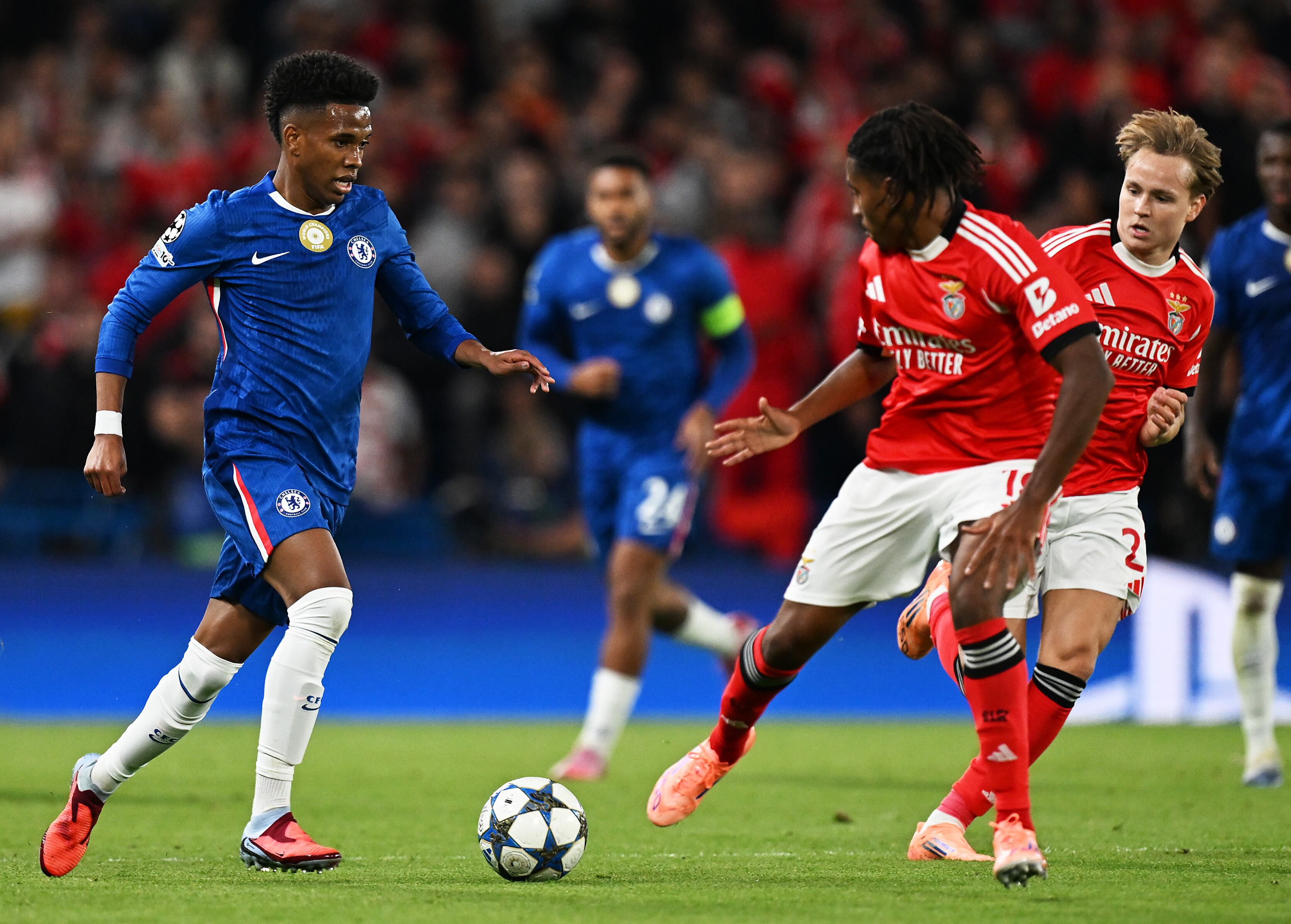 Estevao durante el Chelsea vs. Benfica. FOTO: Darren Walsh/Chelsea FC vía Getty Images