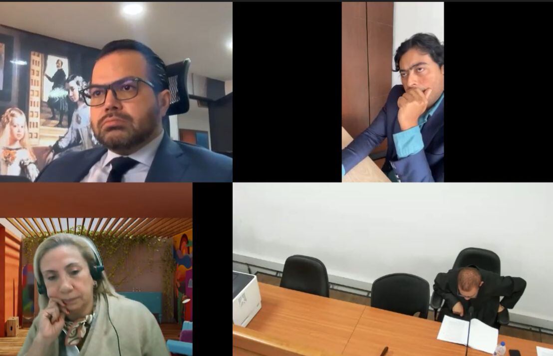 Audiencia preparatoria de juicio contra Nicolás Petro. Foto: captura de pantalla de audiencia.