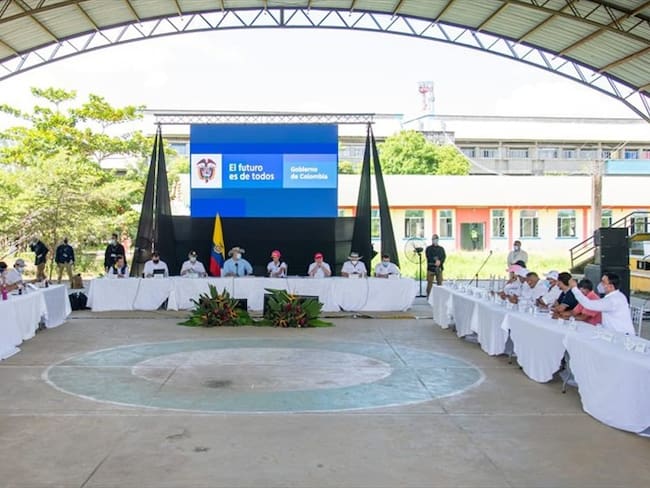 El presidente Iván Duque anunció una solución estructural para el problema de la región de La Mojana. Foto: Cortesía Presidencia