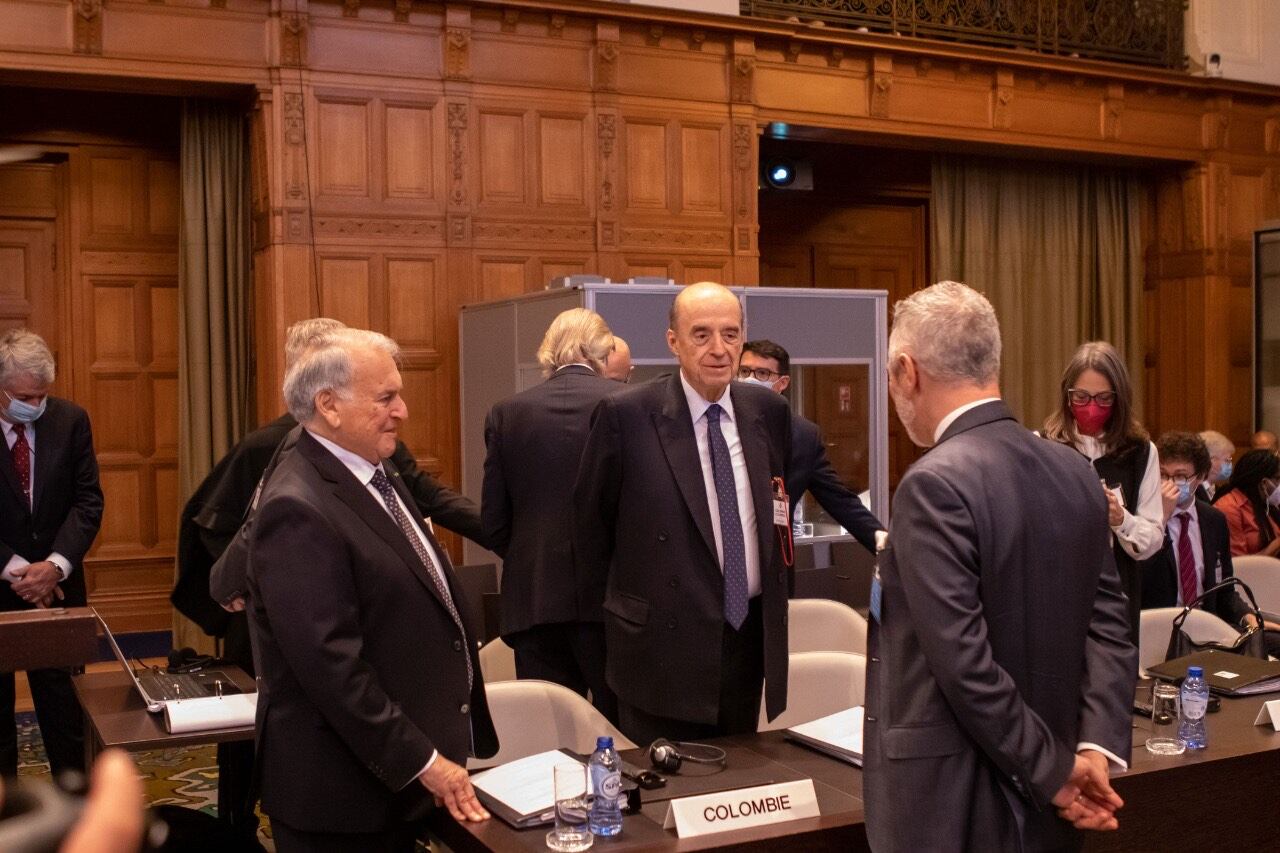Intervención de Colombia ante la CIJ, Foto: Cancillería.