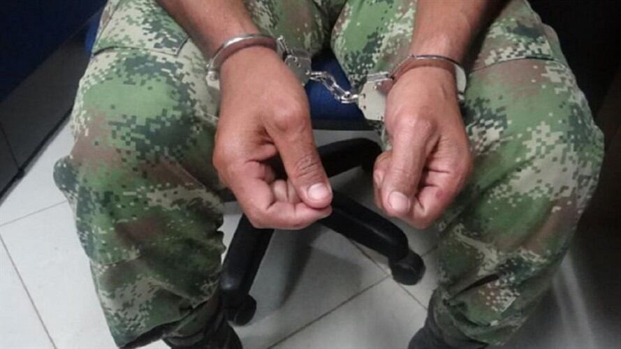 Soldado capturado. Foto: Colprensa