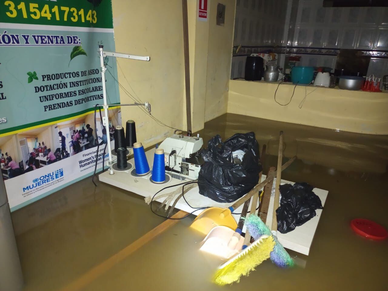 2600 viviendas fueron impactadas por la creciente súbita y desbordamiento del río San Juan del Micay. Crédito: Alcaldía de López de Micay.