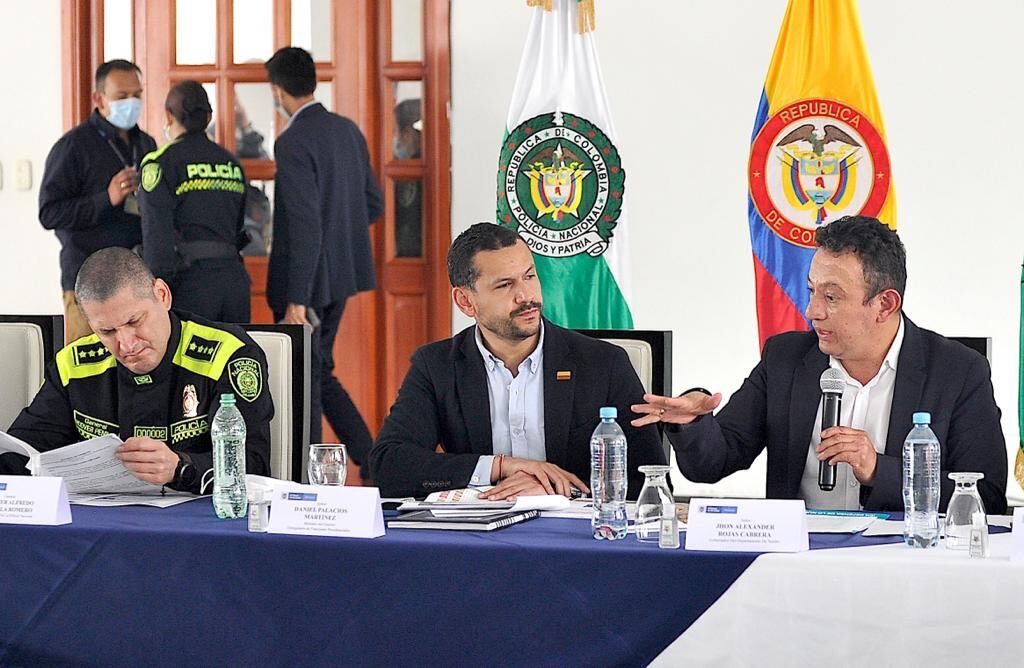 Ministro del Interior, Daniel Palacios, en un Consejo de Seguridad desde Nariño. Foto: Ministerio del Interior