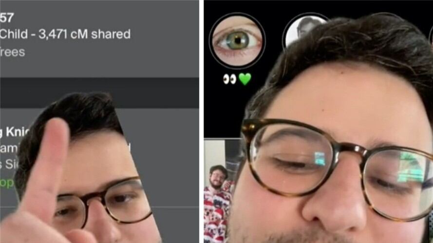 Supuesto hijo único descubre que tiene otros 30 medios hermanos. Foto: Captura de TikTok