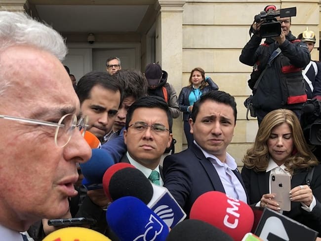 El senador Álvaro Uribe Vélez aseguró que el Centro Democrático respalda el acuerdo político que impulsa el presidente Iván Duque. Foto: María Kamila Correa