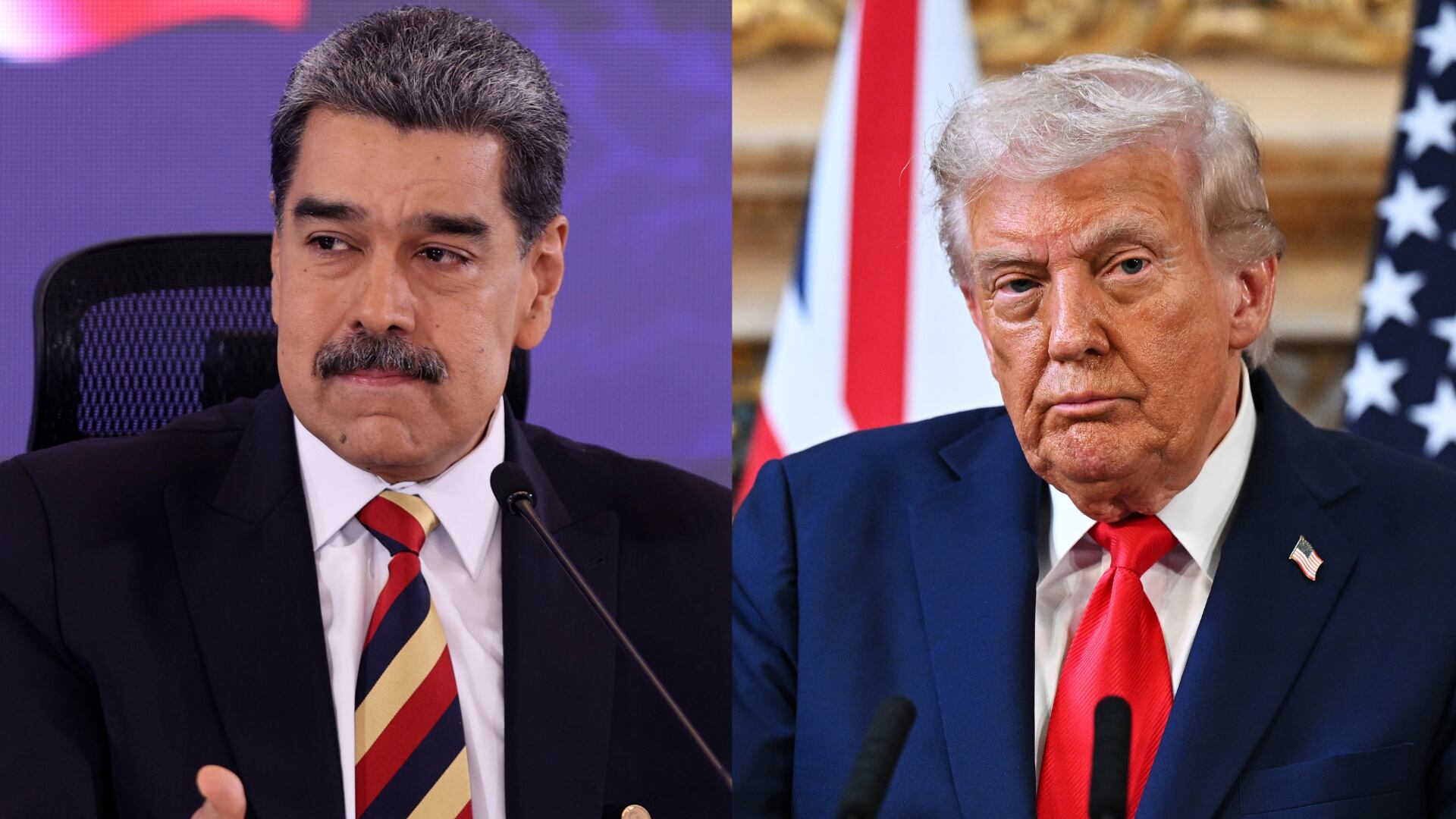 Nicolas Maduro, presidente de Venezuela, Donald Trump, presidente de Estados Unidos. Foto: Leon Neal/Getty Images/Jesus Vargas/Getty Images