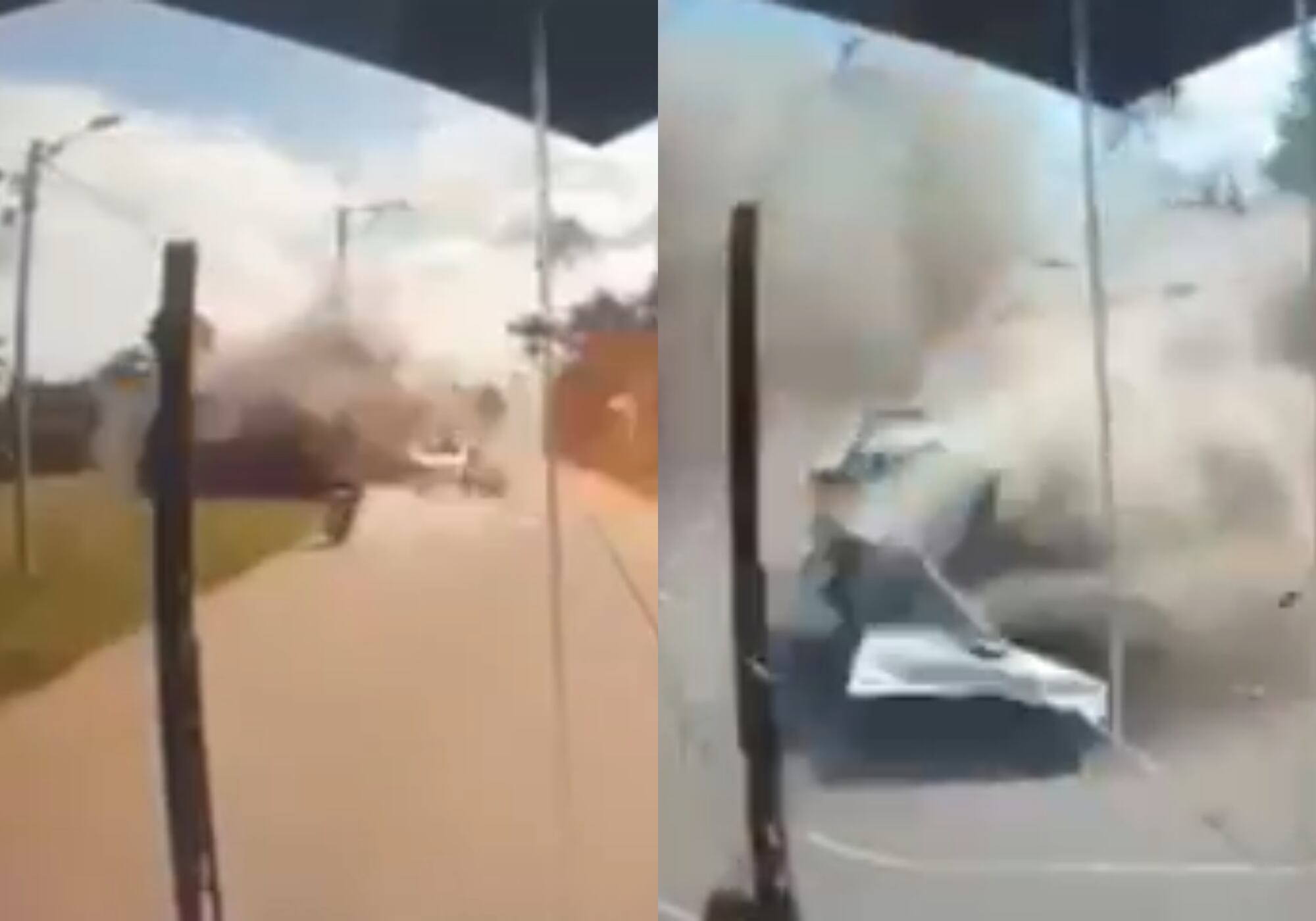 Atentado a Policía en Tibú. Foto: capturas de pantalla video suministrado