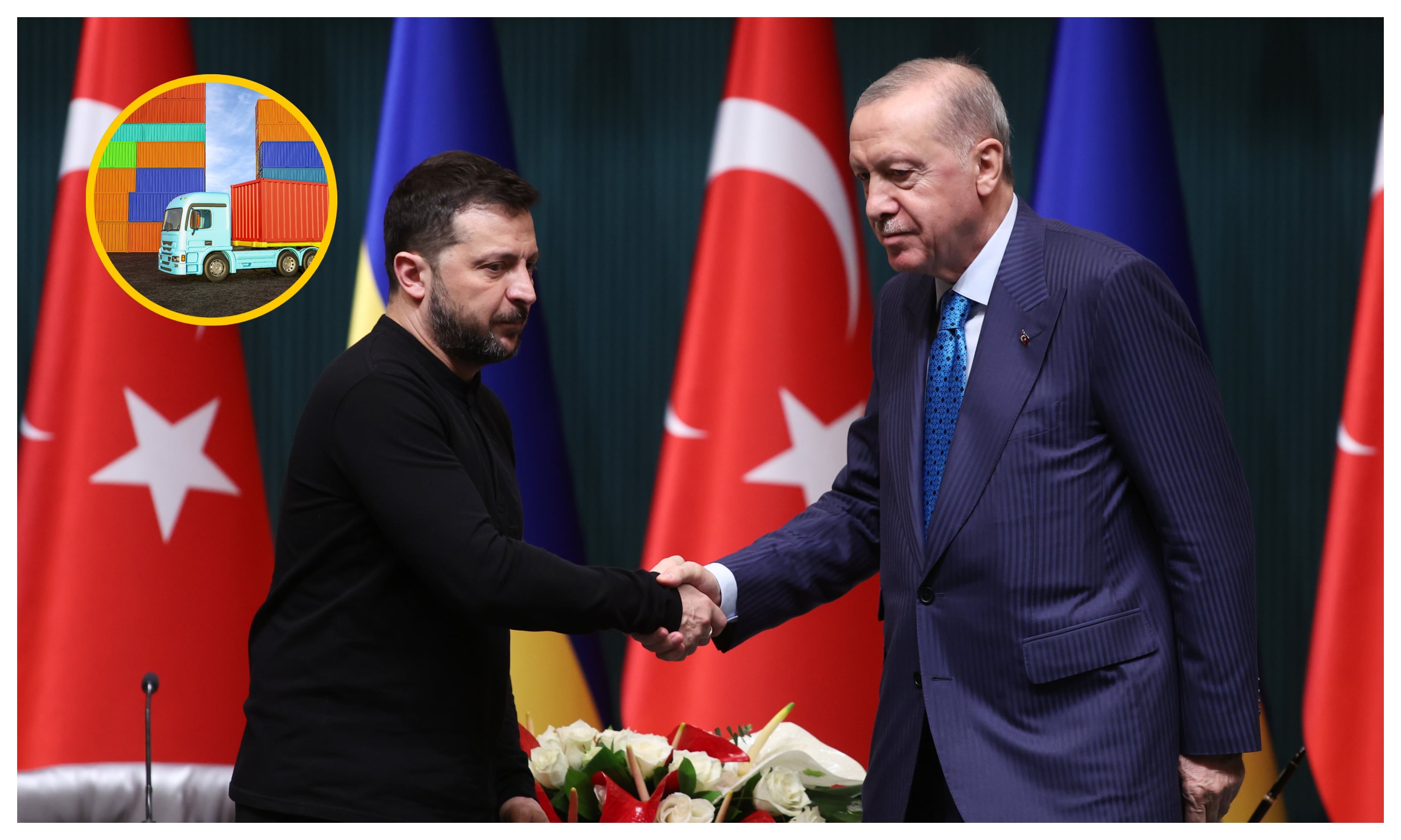 Volodímir Zelenski y Recep Tayyip Erdogan. Foto: Yavuz Ozden/ dia images via Getty Images.
