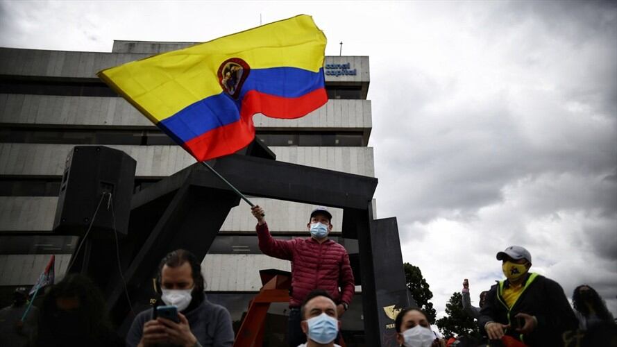 Manifestaciones durante el paro nacional en Colombia. Foto: Colprensa - Sergio Acero