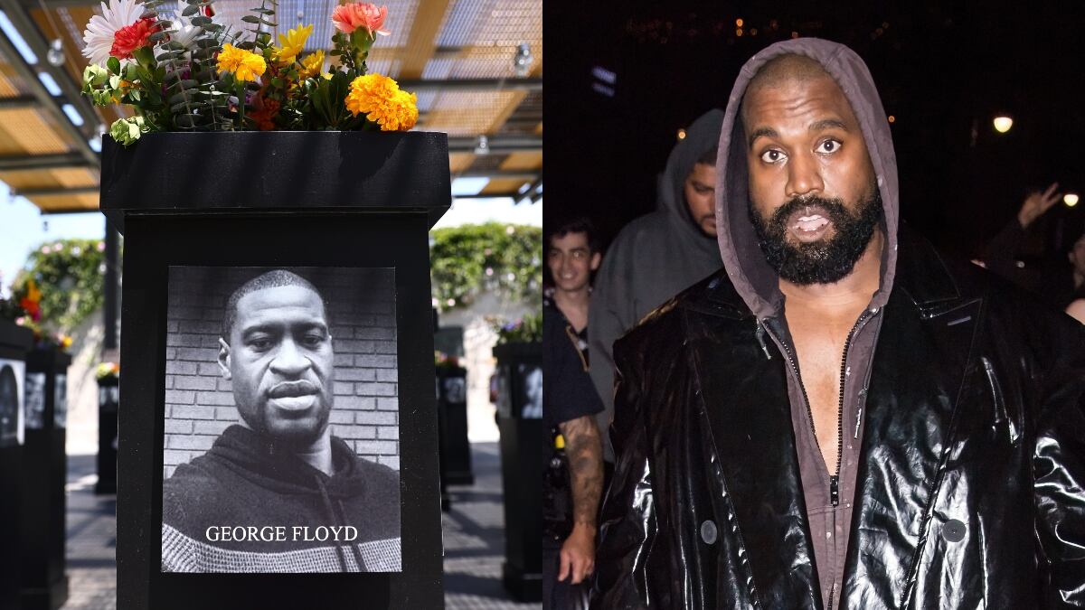 George Floyd y Kanye West. Fotos: Getty Images.