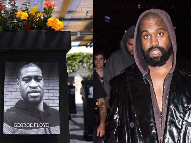 George Floyd y Kanye West. Fotos: Getty Images.