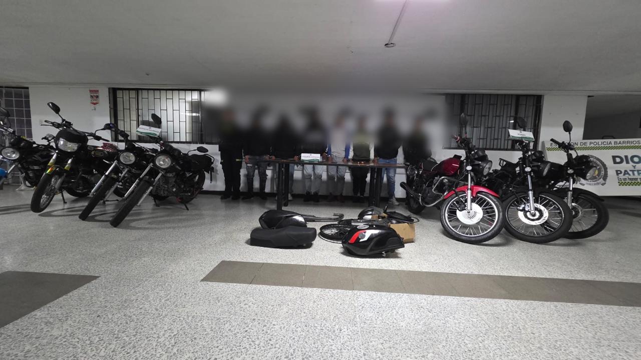 Capturan a seis personas por robo de motos en el norte de Bogotá