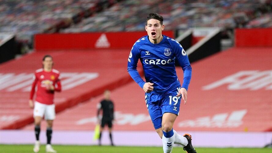 Mourinho elogió a James Rodríguez por su calidad y juego en el Everton. Foto: Alex Pantling/Getty Images
