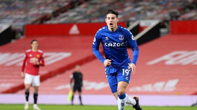 Mourinho elogió a James Rodríguez por su calidad y juego en el Everton. Foto: Alex Pantling/Getty Images