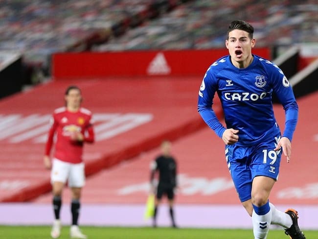Mourinho elogió a James Rodríguez por su calidad y juego en el Everton. Foto: Alex Pantling/Getty Images