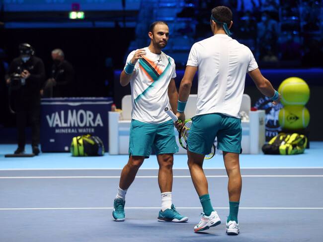 Robert Farah y Juan Sebastián Cabal en el ATP Finals de Turín 2021