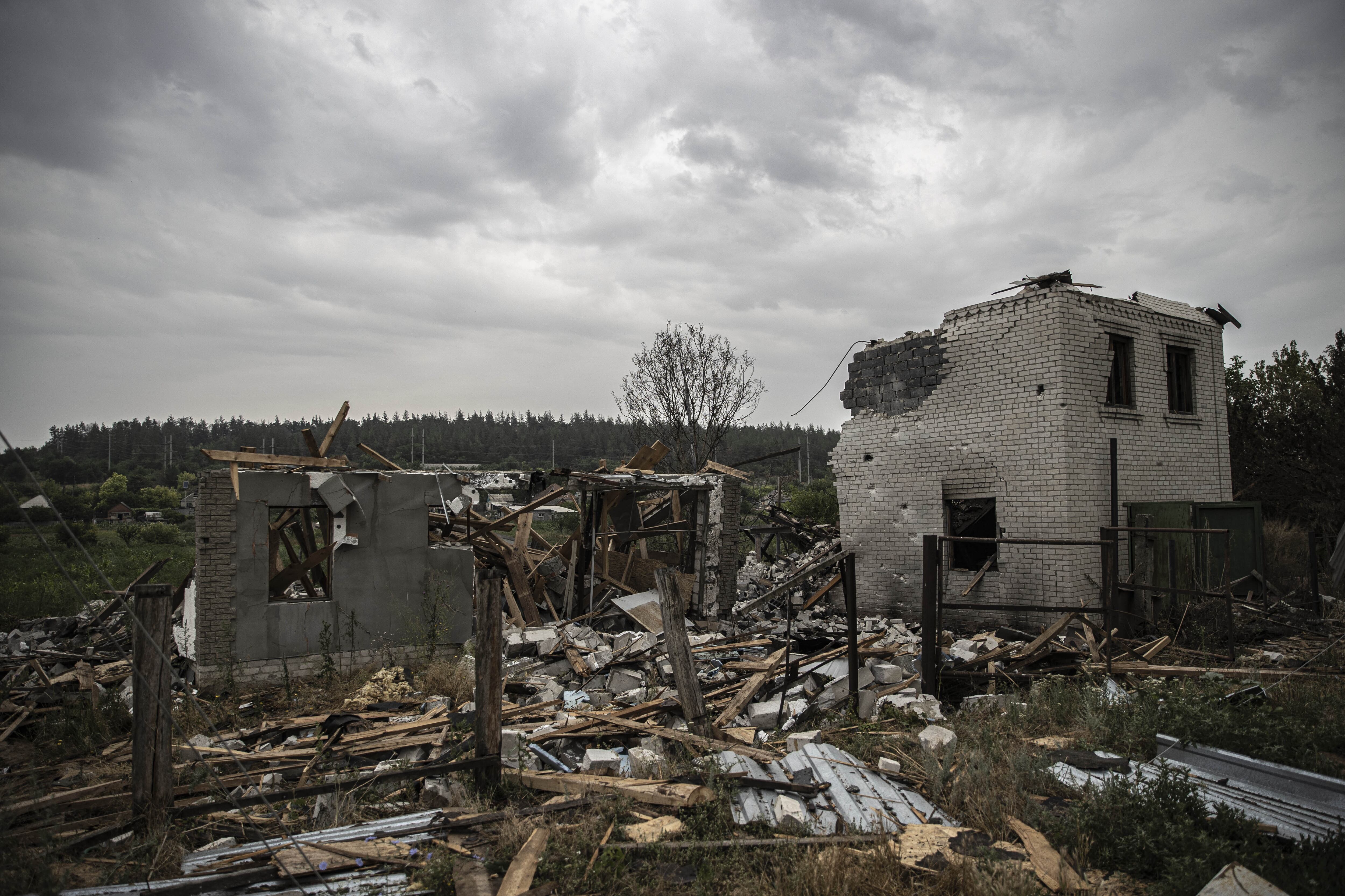 Vista aérea de la región de Donetsk en medio de la invasión rusa en Ucrania. (Photo by Metin Aktas/Anadolu Agency via Getty Images)