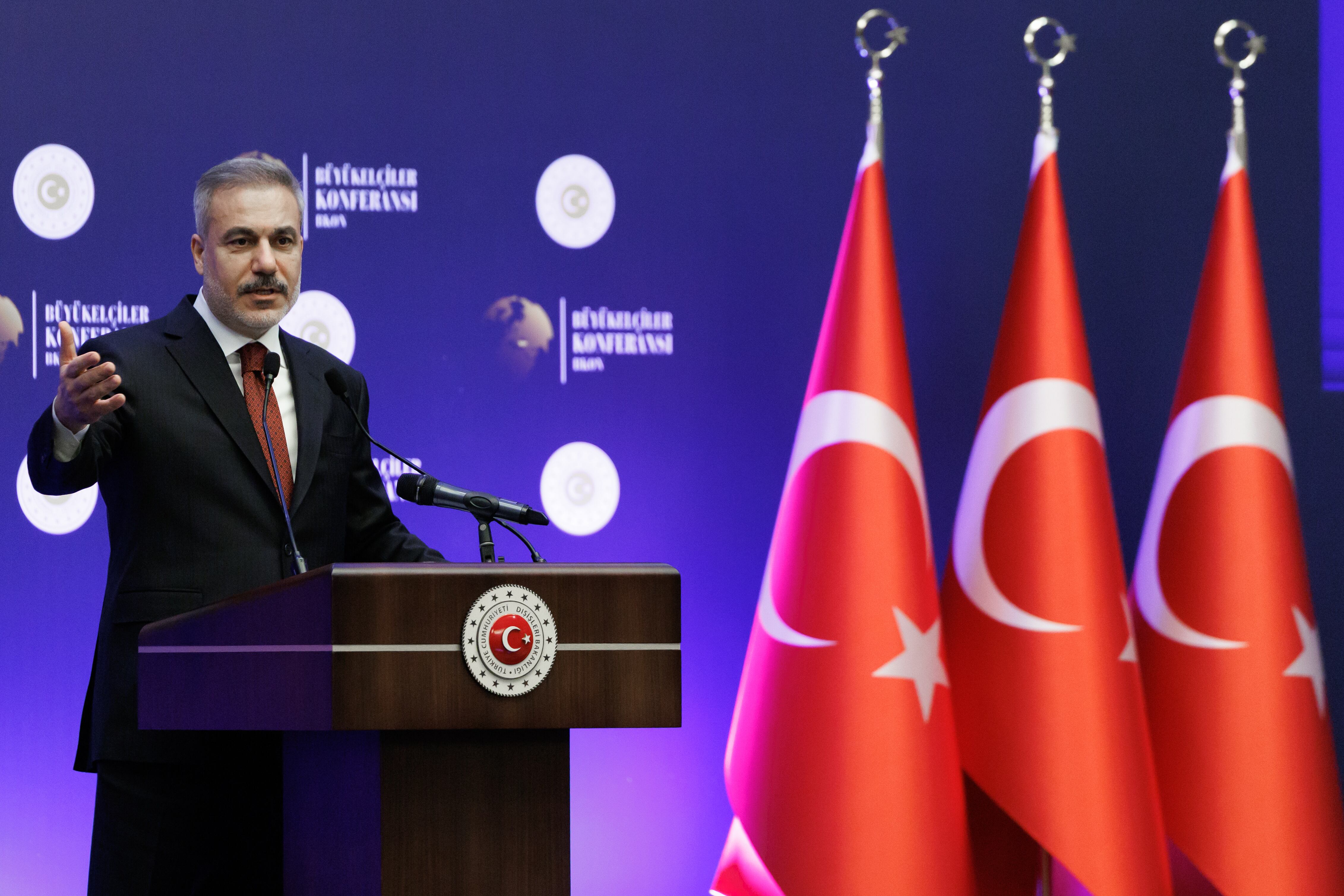 El ministro de Relaciones Exteriores, Hakan FIdan. FOTO: Ahmet Serdar Eser/Anadolu via Getty Images