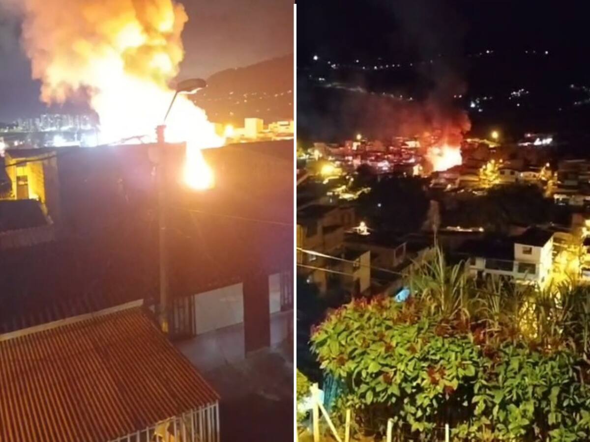 Incendio en Pereira: 18 viviendas afectadas en la comuna Villasantana
