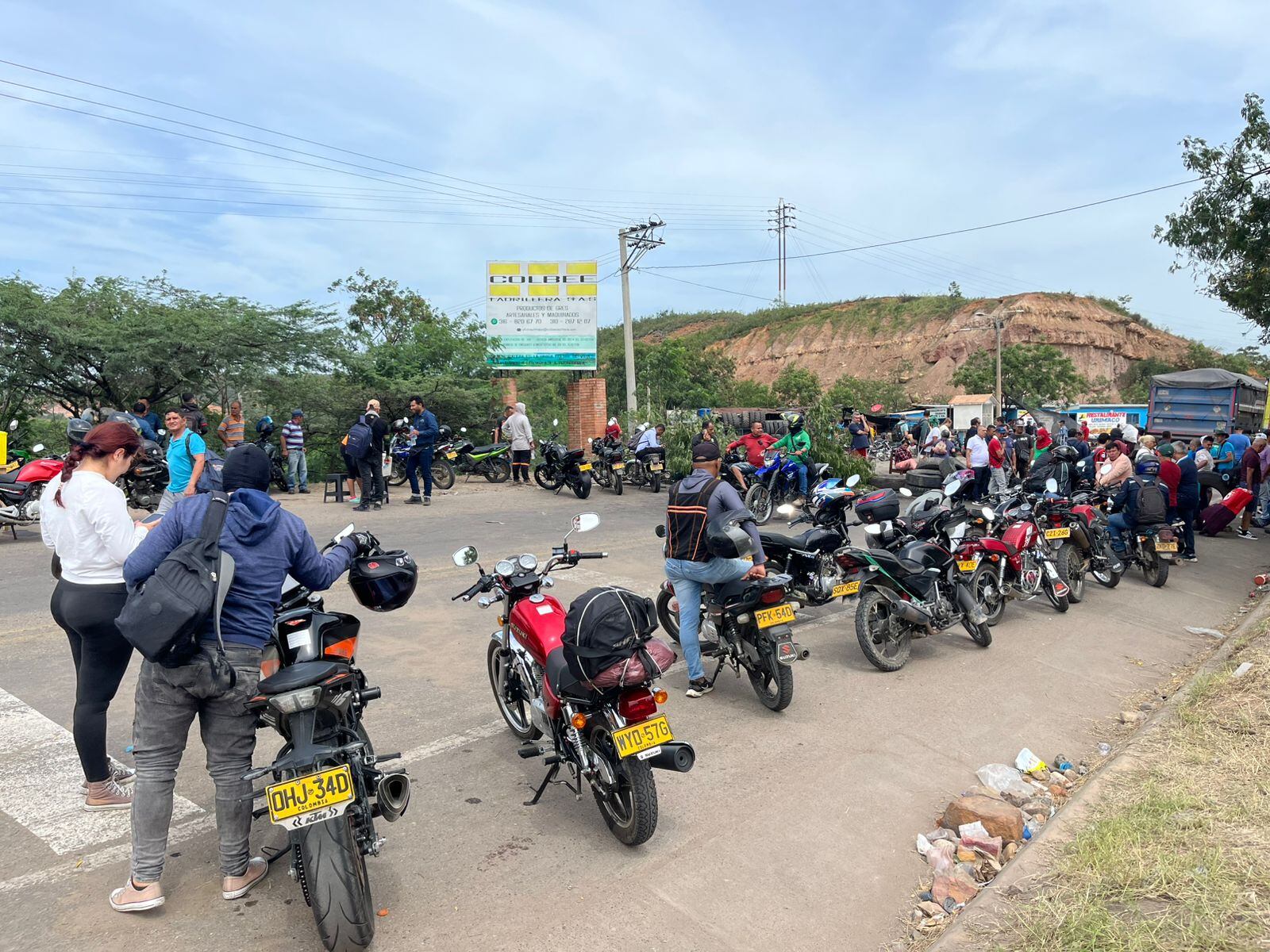 Paro minero en Norte de Santander. / Foto: Caracol Radio Cúcuta.