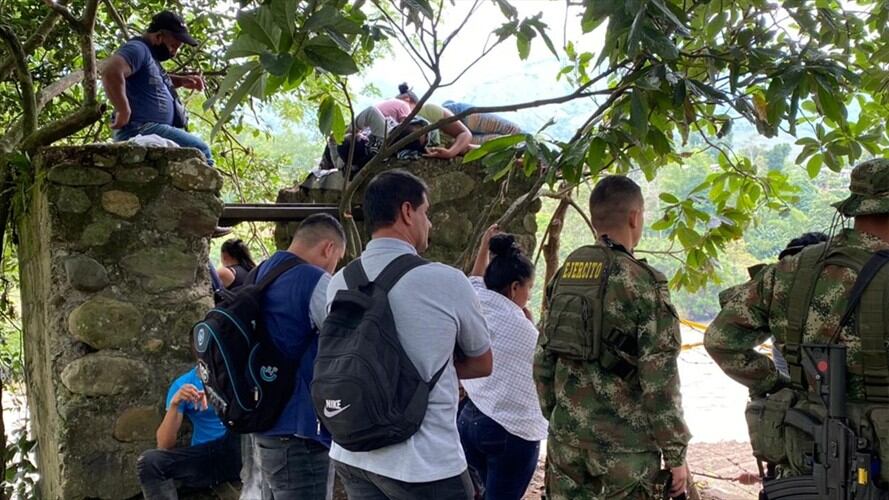 Lugar de la emergencia en la vereda El Bosque de Neira, Caldas. Foto: Mario Escobar Valencia.