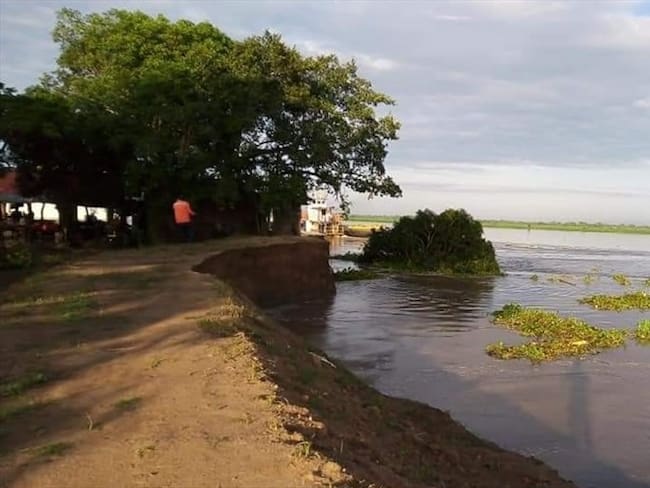 La erosión fluvial en el municipio de Salamina pone en grave riesgo de inundación a 150 mil personas. Foto: Alcaldía de Salamina