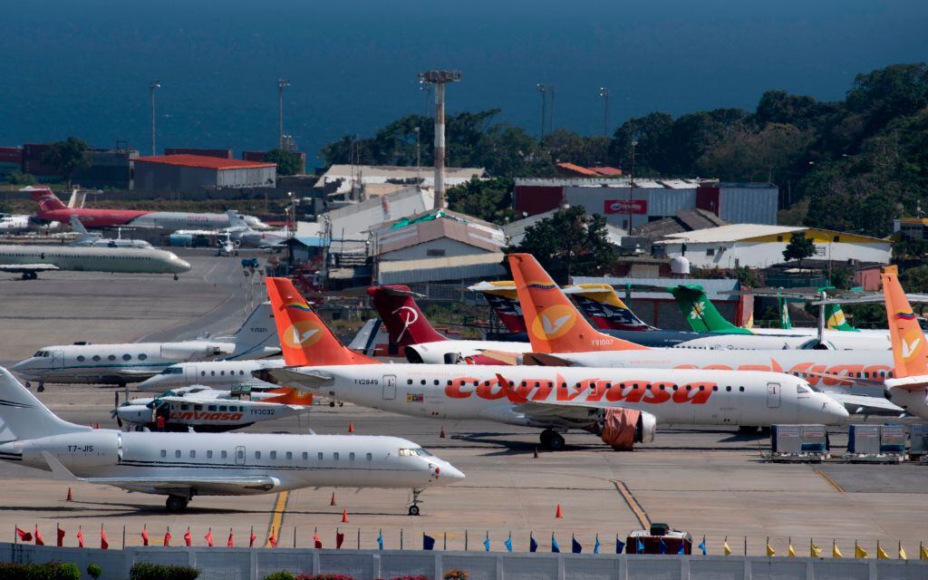 Aerolínea estatal venezolana Conviasa. (Foto: Yuri CORTEZ / AFP) (Photo by YURI CORTEZ/AFP via Getty Images)