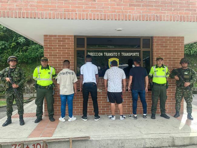 Captura de cuatro personas que transladaban a una menor de edad en Meta. Foto: Suministrada