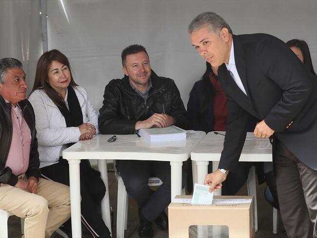 El presidente Duque afirmó que "la jornada de hoy es una prueba de la fortaleza del sistema democrático colombiano en acción". Foto: Colprensa