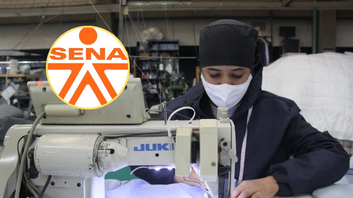 Estudiante del SENA en formación de confección (Colprensa) / Logo de SENA