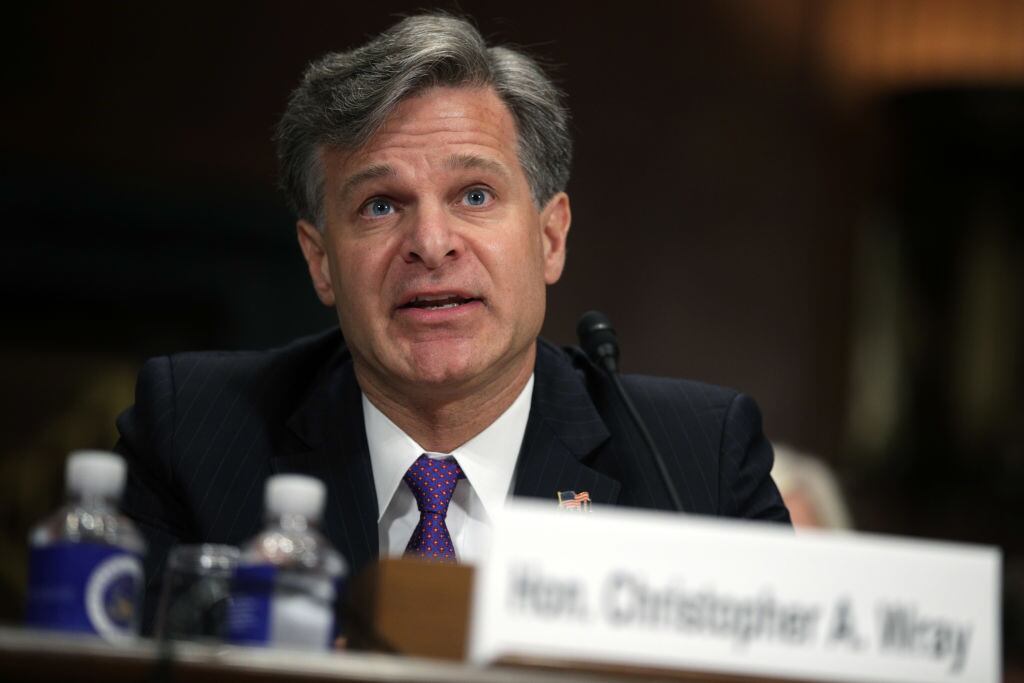 Director del FBI, Christopher Wray. I Foto: Alex Wong/Getty Images.