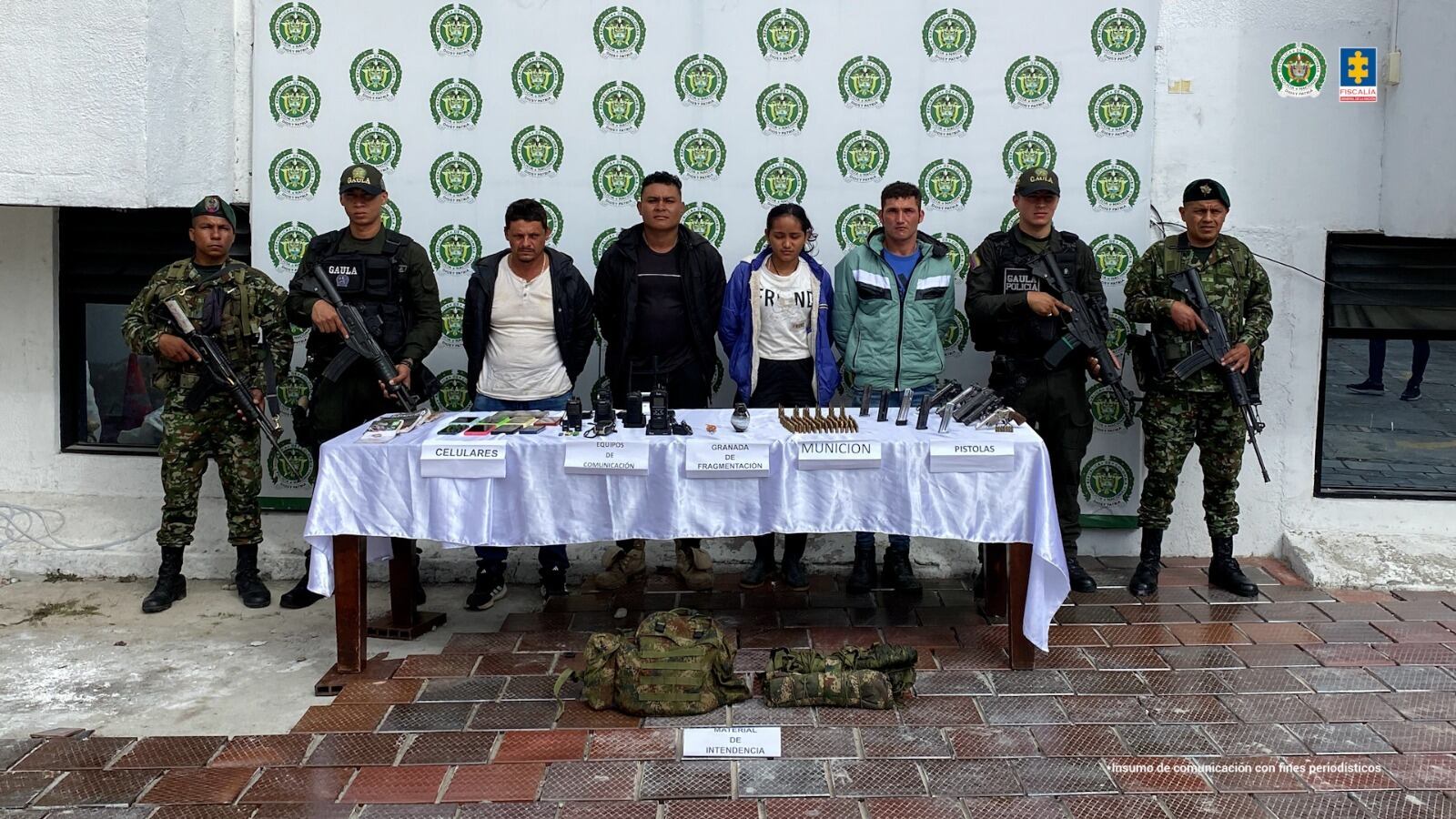 Judicializan a cuatro presuntos integrantes de las disidencias en el Catatumbo. / Foto: Fiscalía.