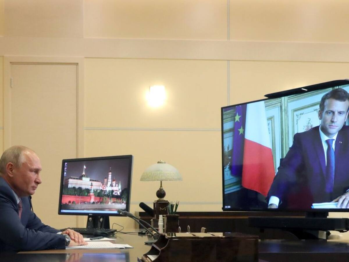 Los presidentes Putin y Macron inician diálogo en medio de tensión con Ucrania