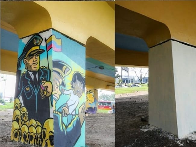 “No se borra al que opina distinto”: Alcaldía responde a polémica por mural contra la Policía