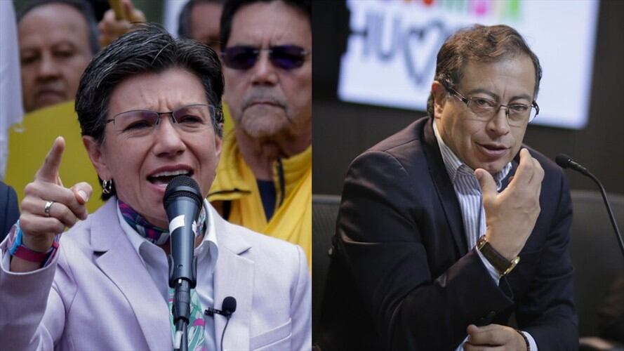 La distancia entre la candidata a la Alcaldía de Bogotá, Claudia López y el senador de Colombia Humana, Gustavo Petro, sigue creciendo. Foto: Colprensa