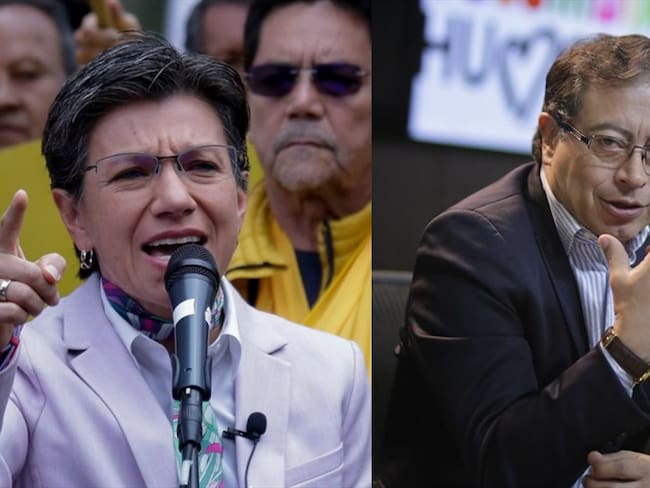 La distancia entre la candidata a la Alcaldía de Bogotá, Claudia López y el senador de Colombia Humana, Gustavo Petro, sigue creciendo. Foto: Colprensa