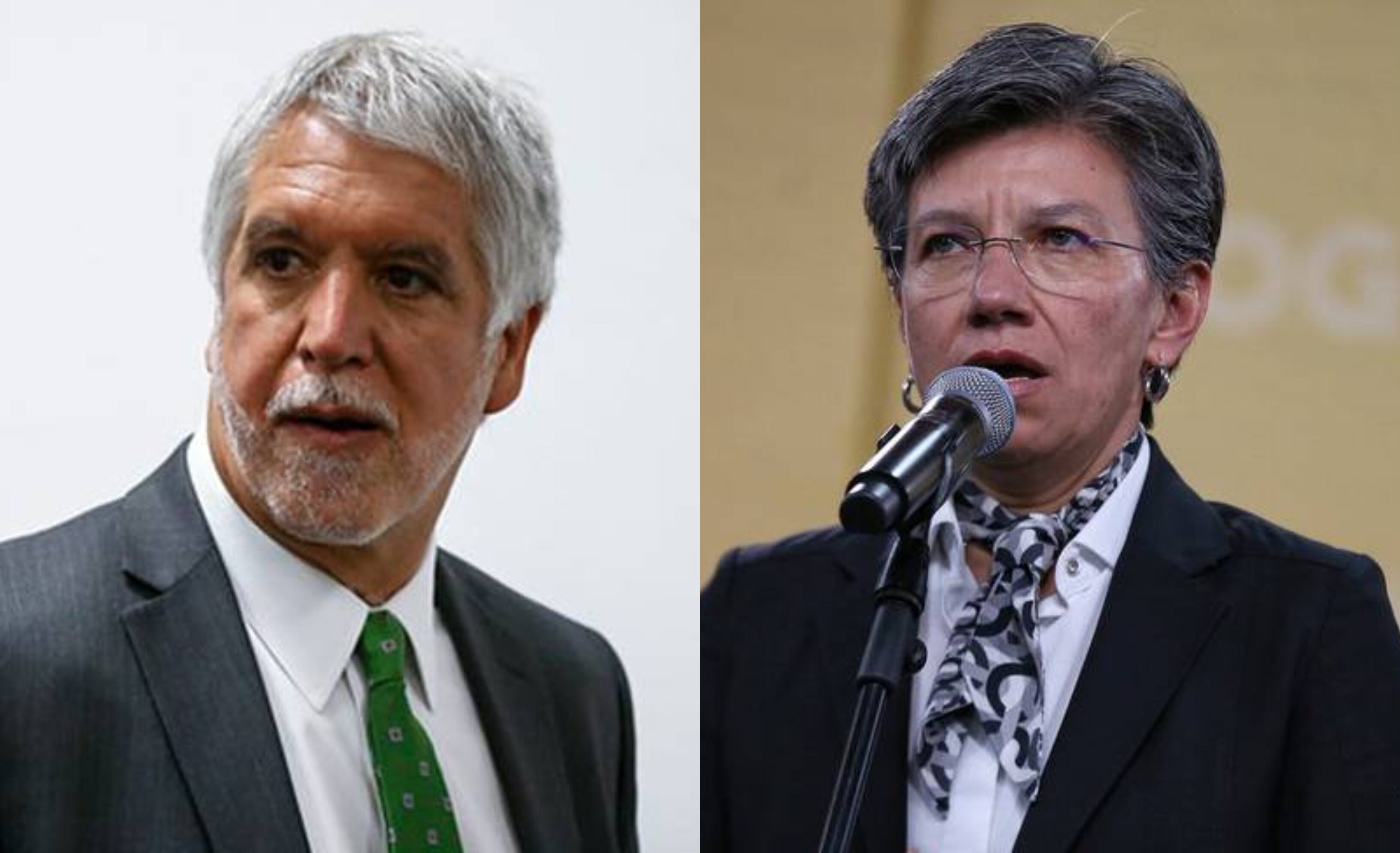 Exalcalde Enrique Peñalosa y la alcaldesa Claudia López. Fotos: Colprensa.