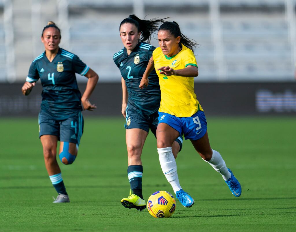 Brasil - Argentina, fútbol femenino. (Photo by Brad Smith/ISI Photos/Getty Images)