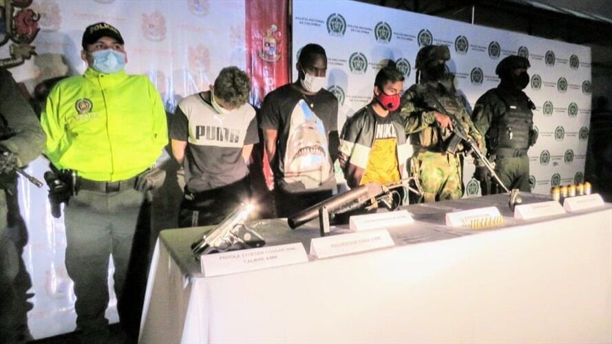 Estas personas habrían llegado a Popayán a inicios del presente mes, para planear acciones terroristas en este y otros municipios . Foto: Policía Nacional