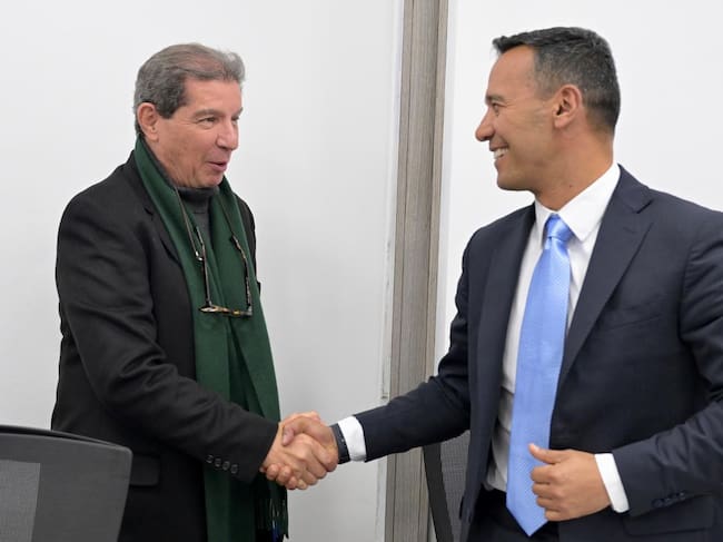 José Félix Lafaurie, presidente de Fedegán y Pedro Sánchez, ministro de Defensa. Foto: Suministrada.