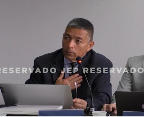 Coronel (r) Alejandro Cabuya, excomandante del Batallón Pantano de Vargas. Foto: JEP reservado.