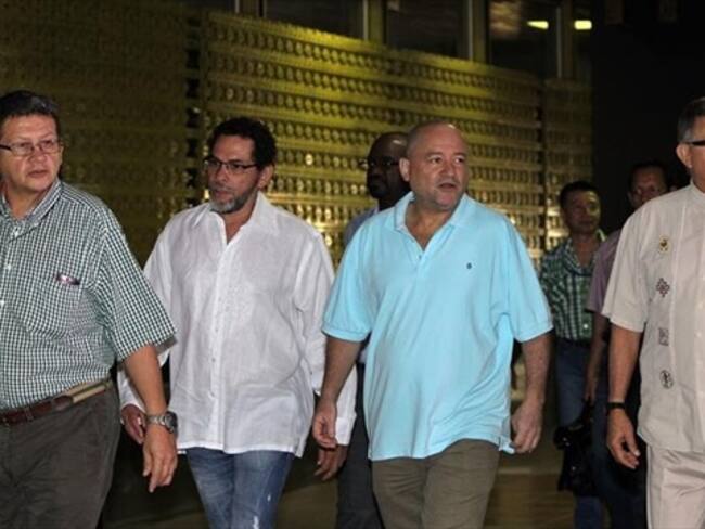 Voceros de las Farc en La Habana. Foto: Agencia EFE