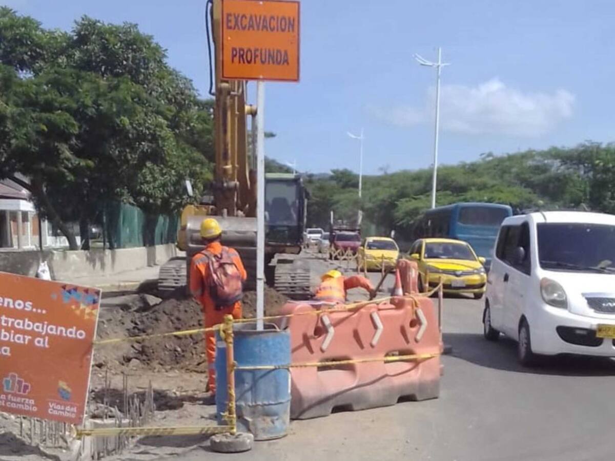 Obras viales en El Rodadero se reanudaron tras culminar juegos Centroamericanos