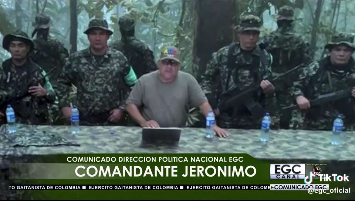 Alias Jerónimo Jefe Político de Clan del Golfo- foto video grupo ilegal