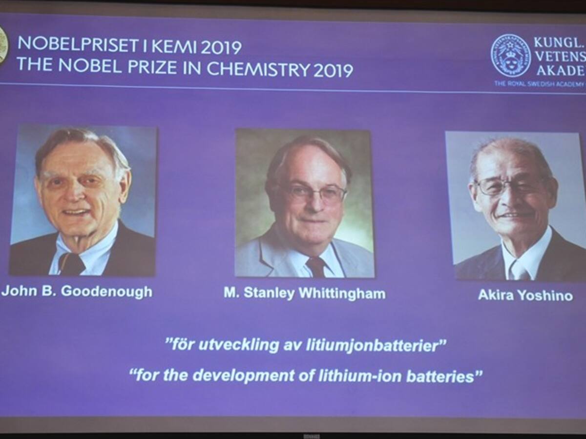 Desarrolladores de las baterías de iones de litio ganan Premio Nobel de Química